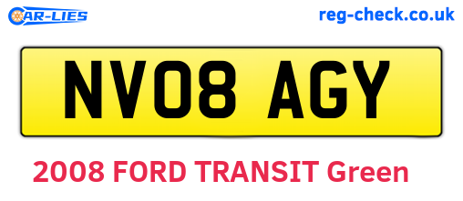 NV08AGY are the vehicle registration plates.