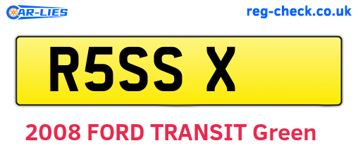 R5SSX are the vehicle registration plates.