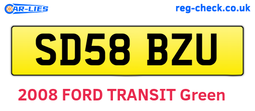 SD58BZU are the vehicle registration plates.