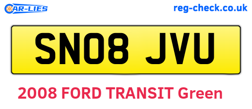SN08JVU are the vehicle registration plates.
