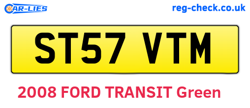 ST57VTM are the vehicle registration plates.