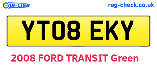 YT08EKY are the vehicle registration plates.