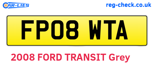 FP08WTA are the vehicle registration plates.