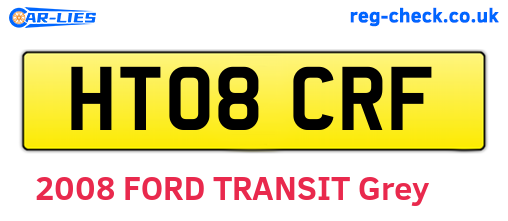HT08CRF are the vehicle registration plates.
