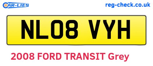 NL08VYH are the vehicle registration plates.