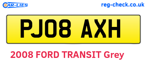 PJ08AXH are the vehicle registration plates.