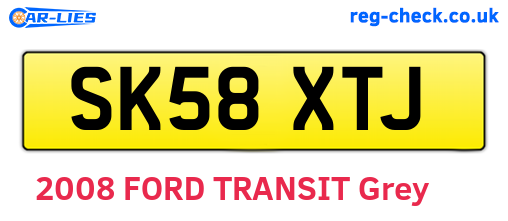 SK58XTJ are the vehicle registration plates.