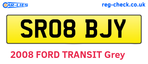 SR08BJY are the vehicle registration plates.