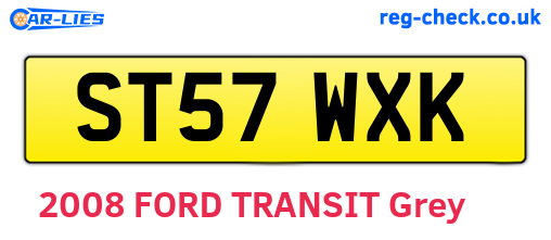 ST57WXK are the vehicle registration plates.