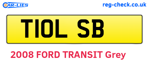 T10LSB are the vehicle registration plates.