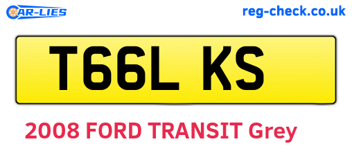 T66LKS are the vehicle registration plates.