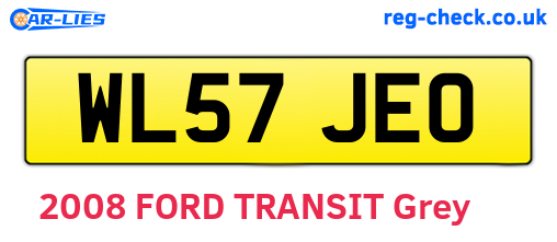 WL57JEO are the vehicle registration plates.