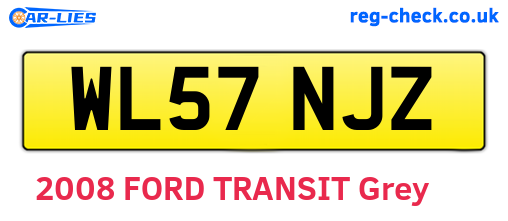 WL57NJZ are the vehicle registration plates.