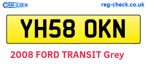YH58OKN are the vehicle registration plates.