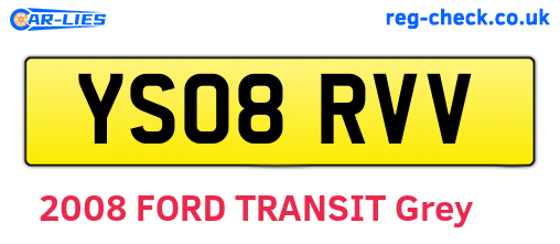YS08RVV are the vehicle registration plates.