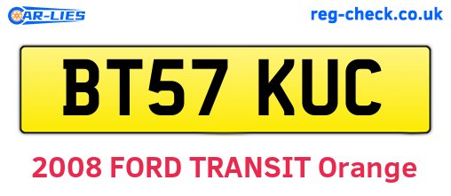 BT57KUC are the vehicle registration plates.