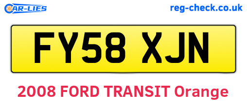 FY58XJN are the vehicle registration plates.