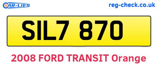 SIL7870 are the vehicle registration plates.