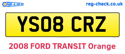 YS08CRZ are the vehicle registration plates.