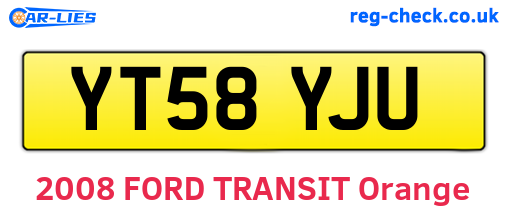 YT58YJU are the vehicle registration plates.