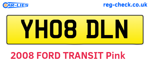 YH08DLN are the vehicle registration plates.