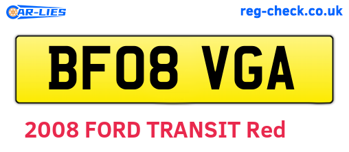 BF08VGA are the vehicle registration plates.