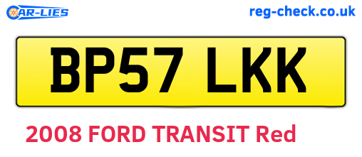 BP57LKK are the vehicle registration plates.
