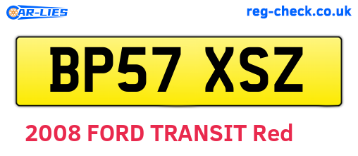 BP57XSZ are the vehicle registration plates.