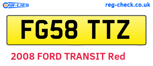 FG58TTZ are the vehicle registration plates.