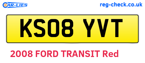 KS08YVT are the vehicle registration plates.