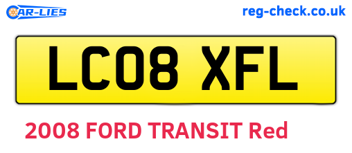 LC08XFL are the vehicle registration plates.
