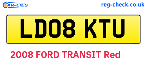 LD08KTU are the vehicle registration plates.