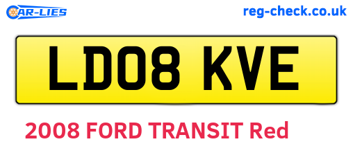 LD08KVE are the vehicle registration plates.