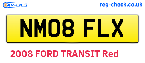 NM08FLX are the vehicle registration plates.
