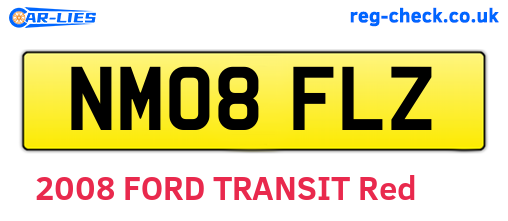 NM08FLZ are the vehicle registration plates.