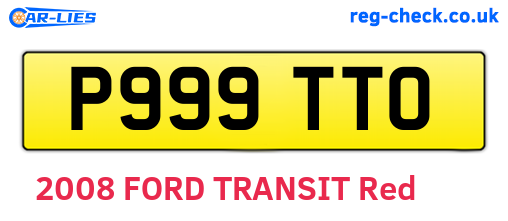 P999TTO are the vehicle registration plates.