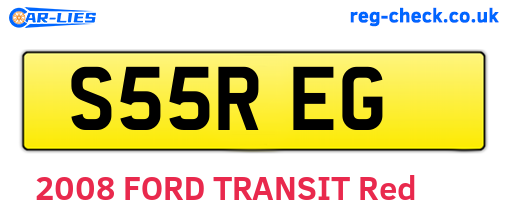 S55REG are the vehicle registration plates.