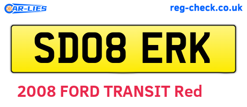 SD08ERK are the vehicle registration plates.