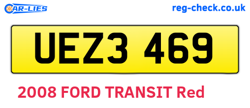 UEZ3469 are the vehicle registration plates.