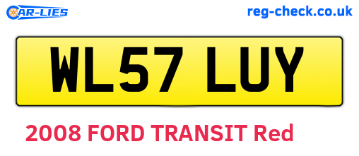 WL57LUY are the vehicle registration plates.