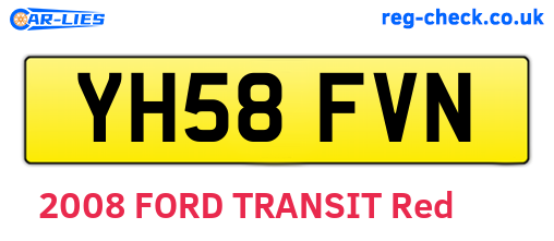 YH58FVN are the vehicle registration plates.