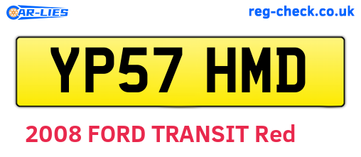 YP57HMD are the vehicle registration plates.