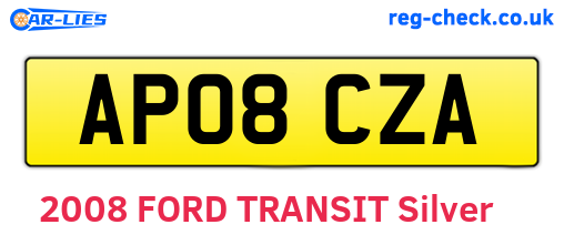 AP08CZA are the vehicle registration plates.