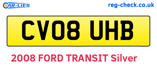 CV08UHB are the vehicle registration plates.