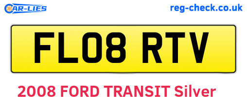 FL08RTV are the vehicle registration plates.