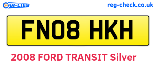 FN08HKH are the vehicle registration plates.