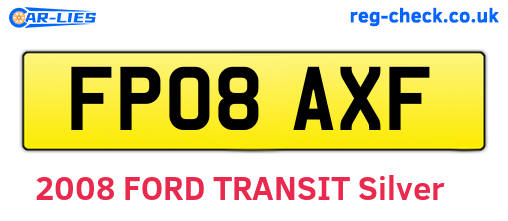FP08AXF are the vehicle registration plates.
