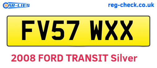 FV57WXX are the vehicle registration plates.
