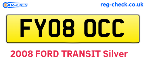 FY08OCC are the vehicle registration plates.