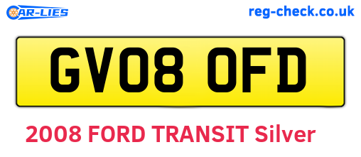 GV08OFD are the vehicle registration plates.